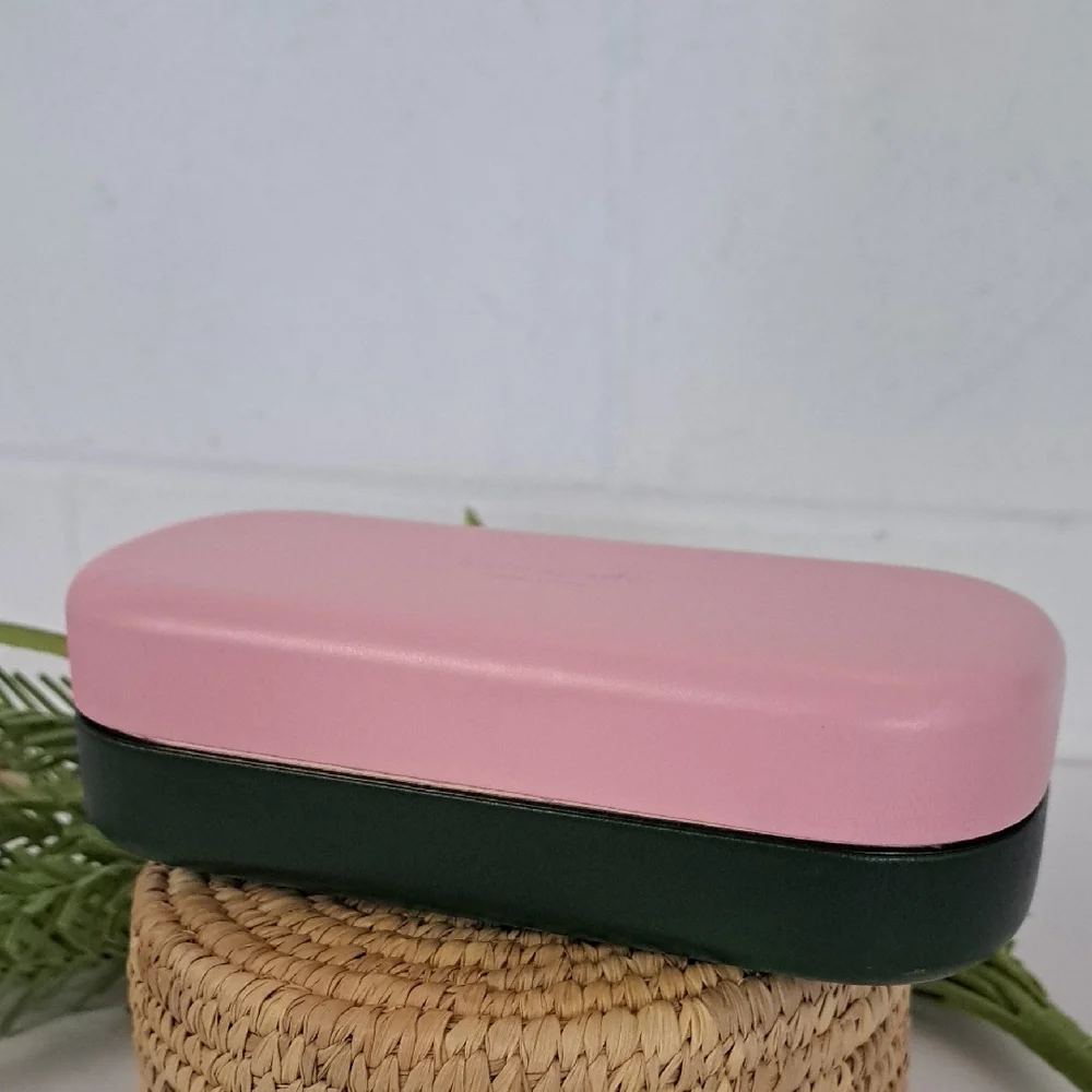 Kate Spade Pink Green Hello Sunshine Hard Shell Glasses Case
